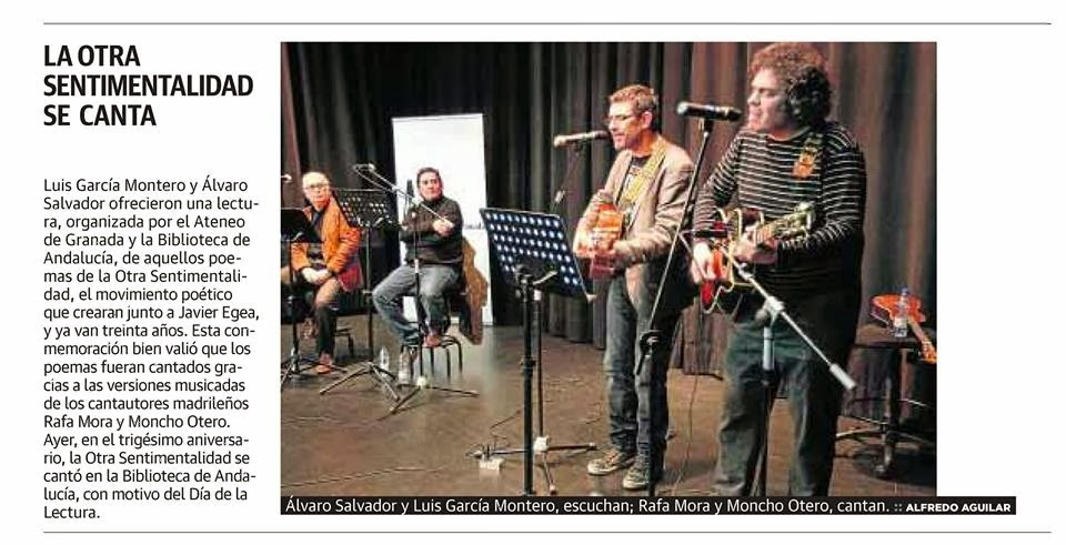 Junto a Álvaro Slvador y Luis García Montero. 30 años de la Otra Sentimentalidad